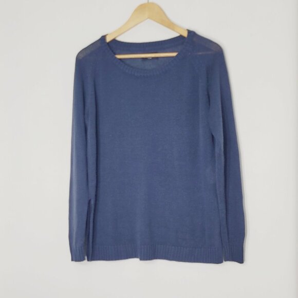 Jacqueline de Yong Women's Blue Crew Neck Pullover Long Sleeve Sweater Size XL - Picture 1 of 11